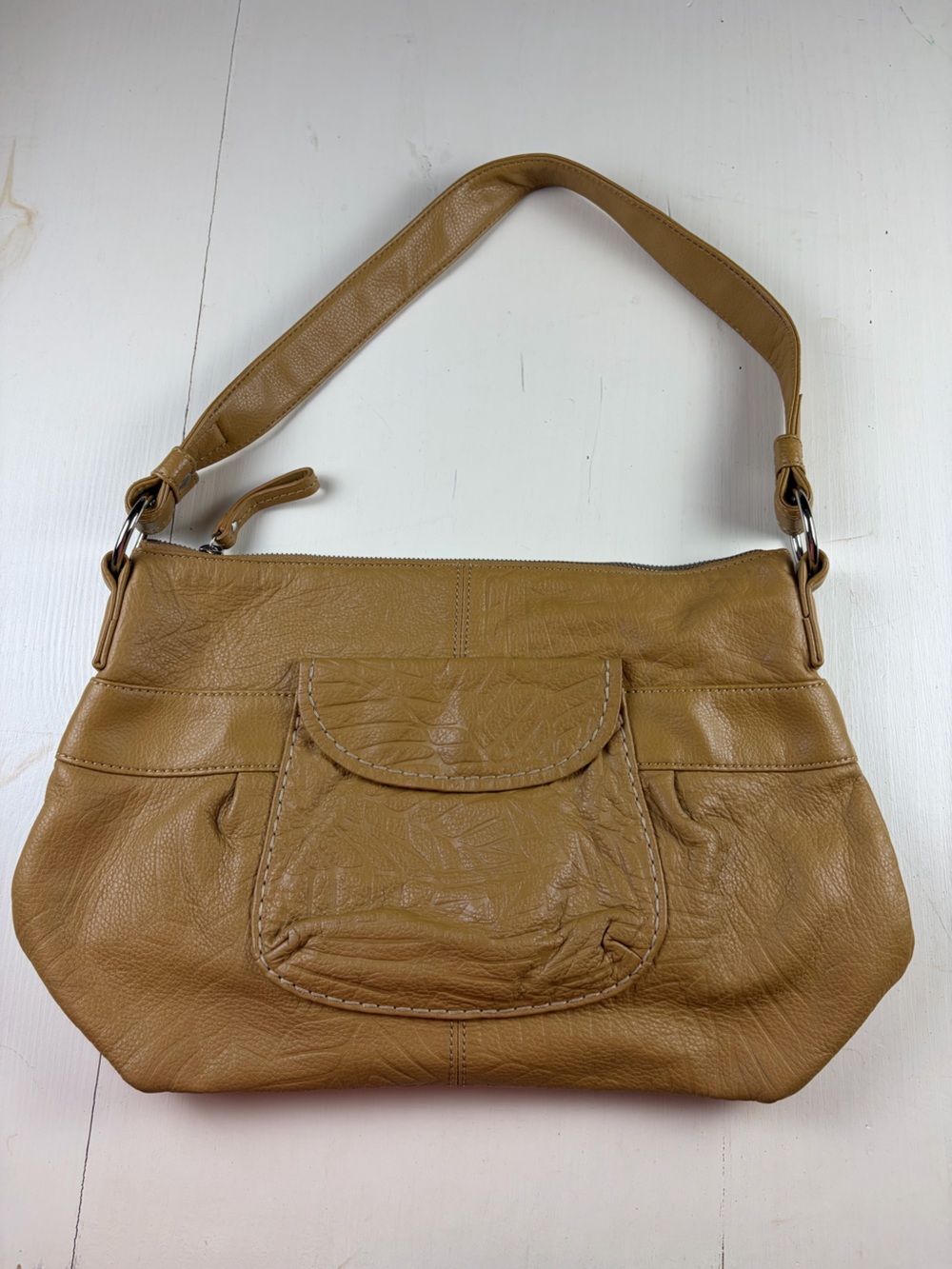 Relic Tan Shoulder Bag with Front Flap Pocket
